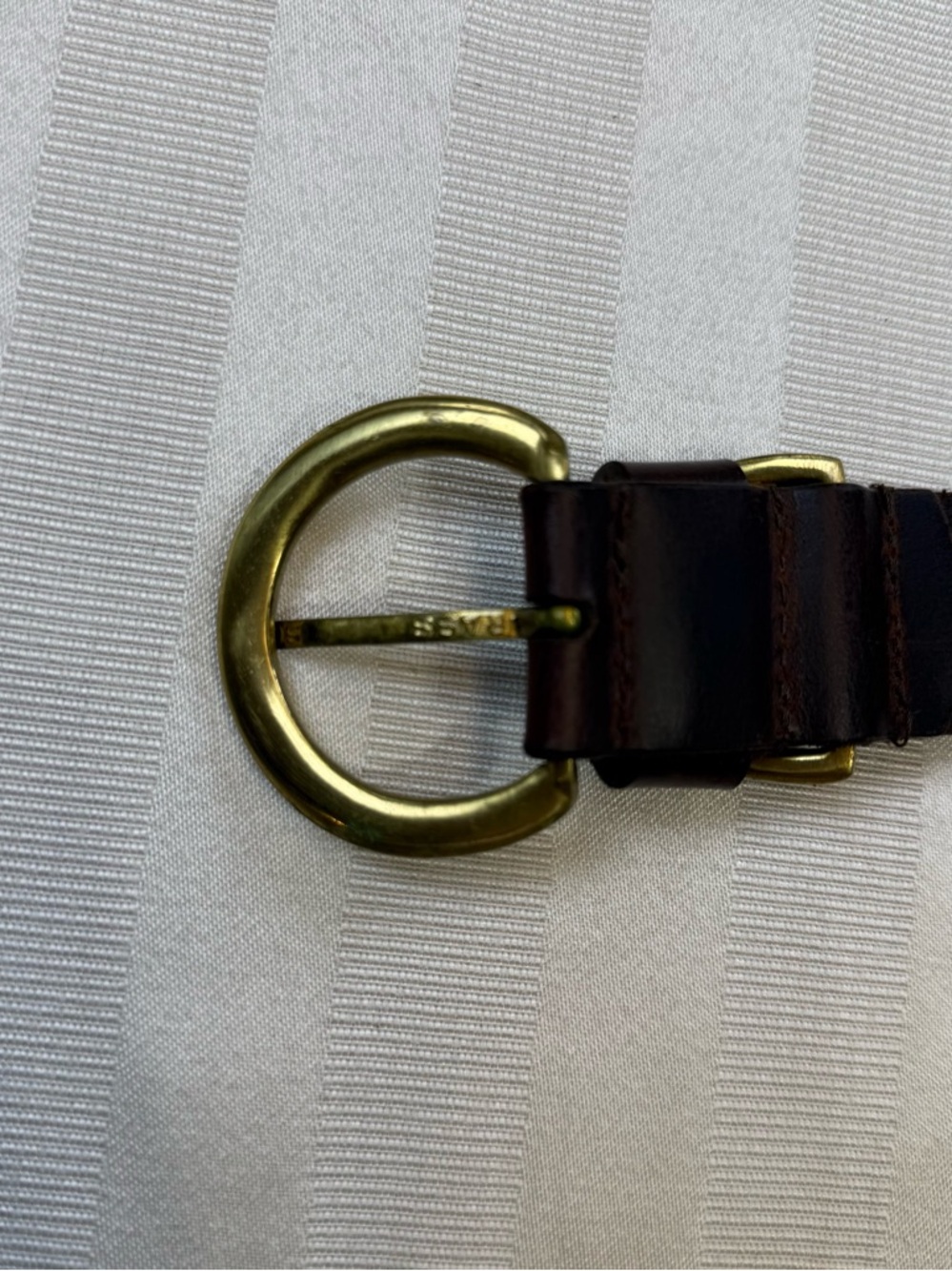 AMIEE LYNN Genuine Leather Belt Brown Brass Buckle Women’s Large Made In India - Picture 9 of 12